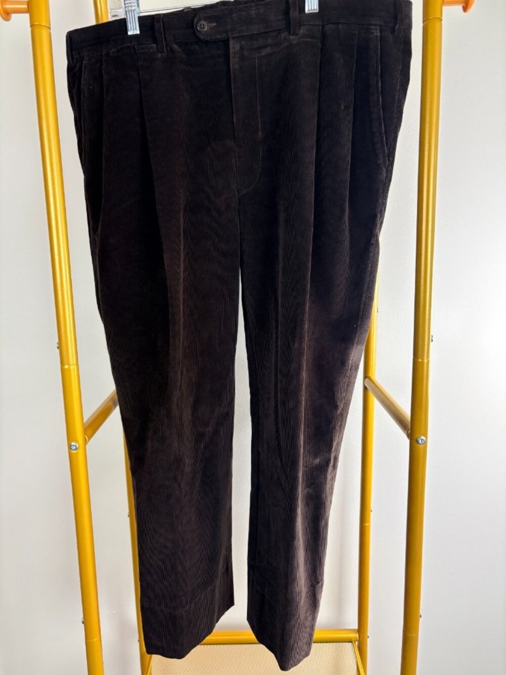 Ermenegildo ZEGNA Mens Brown Corduroy Pants 40 Waist